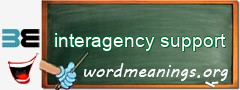 WordMeaning blackboard for interagency support
